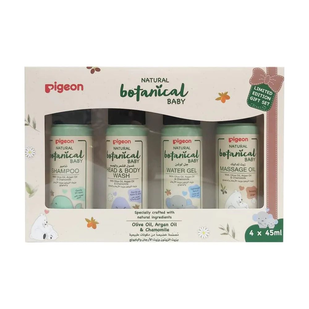 Pigeon - Natural Botanical Baby Travel Set - 4pcs