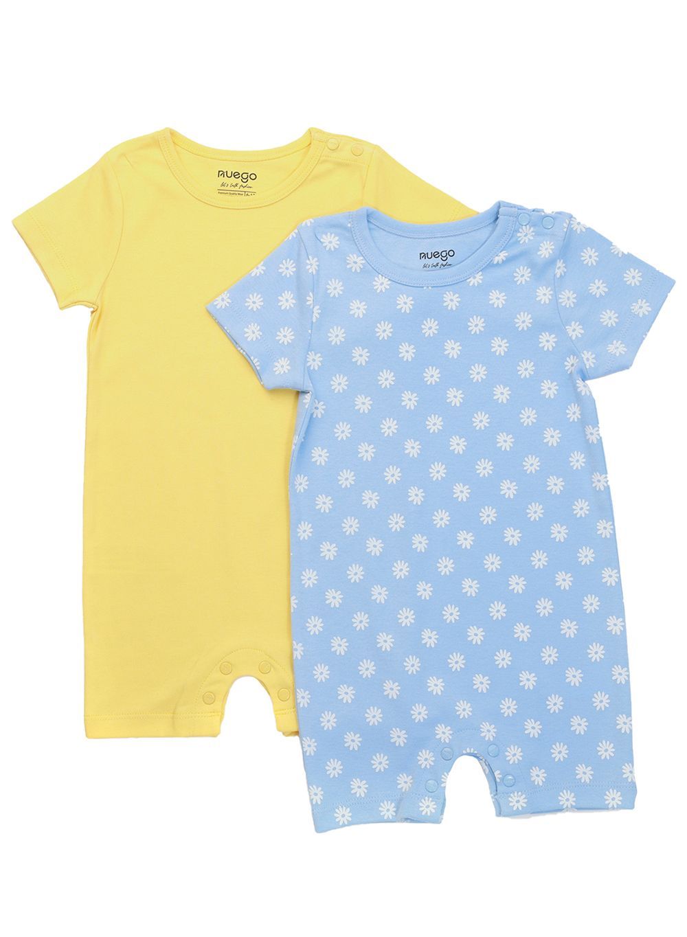 Nuego - 2pc-Set - Baby Girls Romper - Yellow/Blue