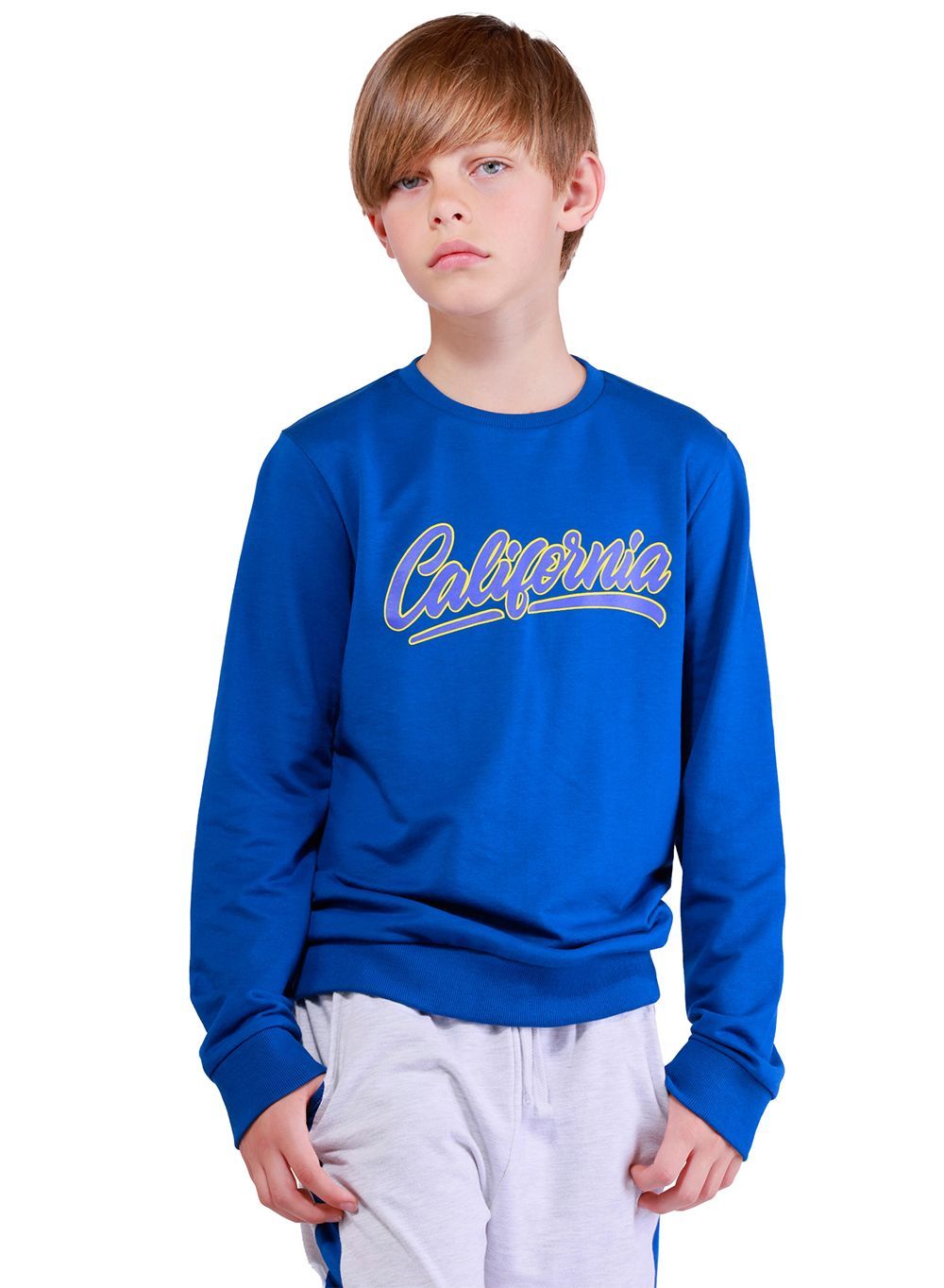 Nuego - Printed Boys Cotton Sweatshirt - Blue