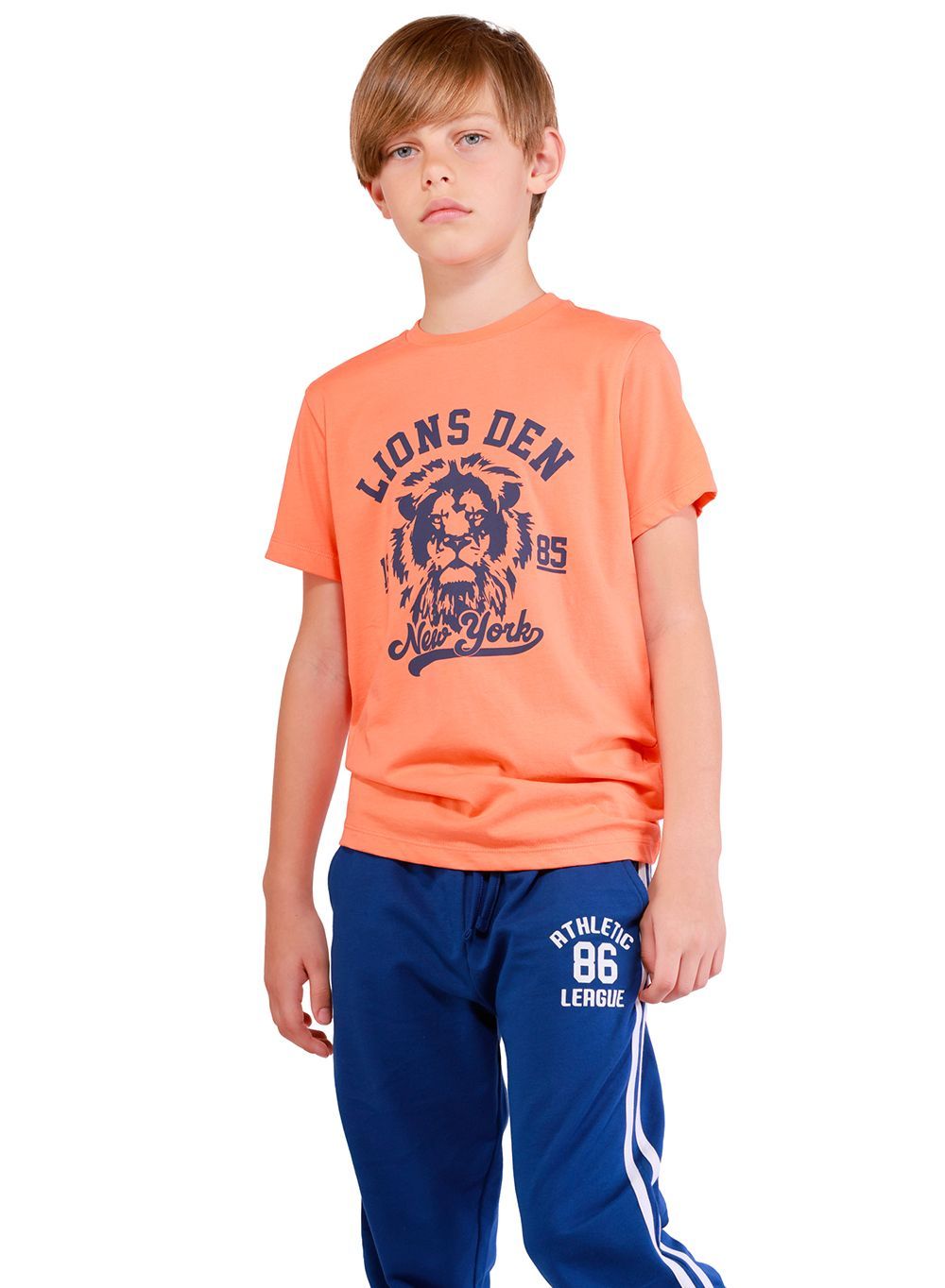 Nuego - New York Printed Short Sleeves T-Shirt - Orange