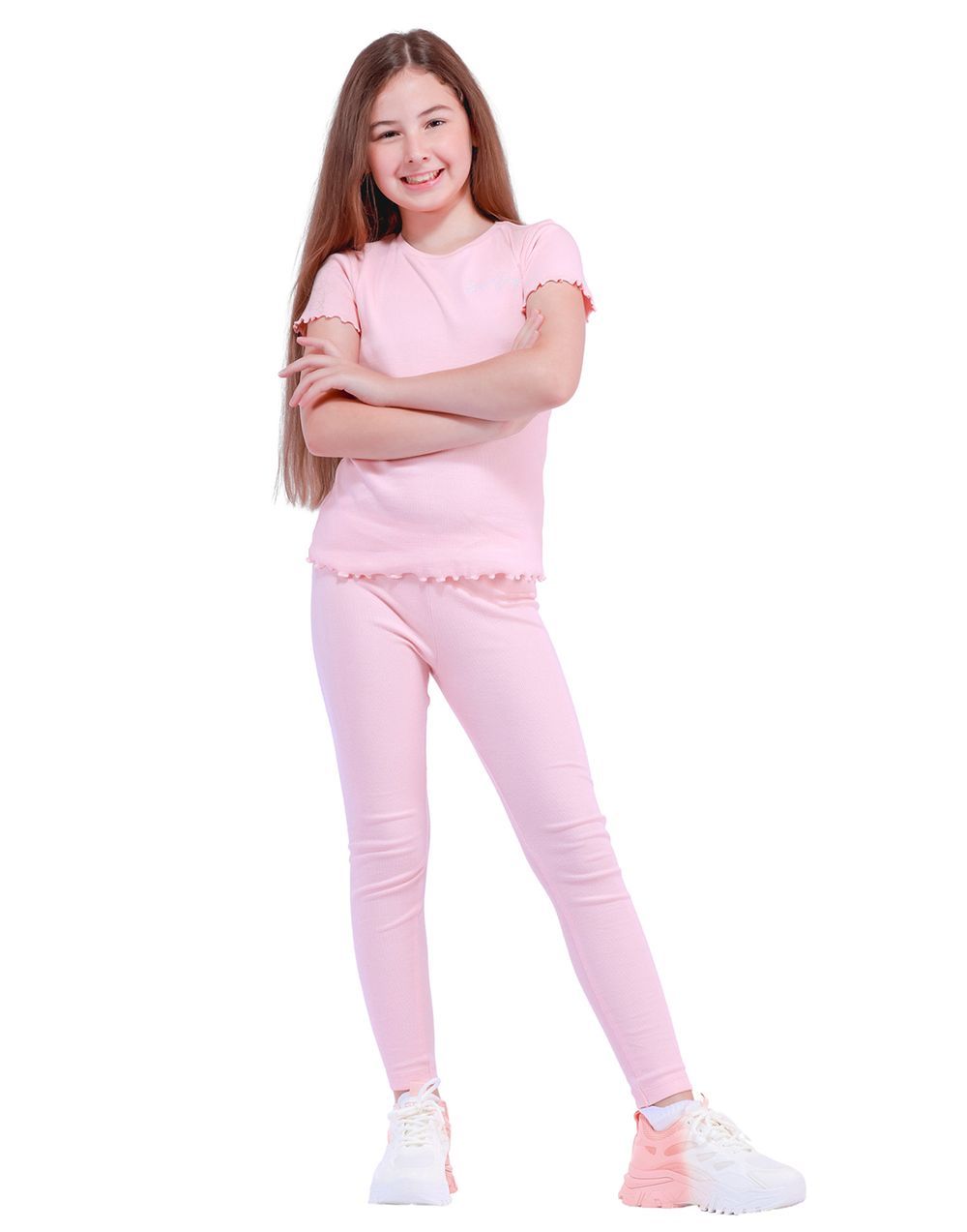 Nuego - Kids Girl T-Shirt and Leggings Set - Pink