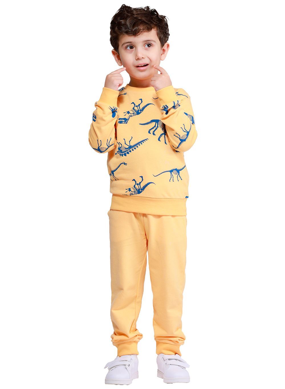 Nuego - 2pc-Set - Boy's Sweatshirt and Joggers Set - Yellow