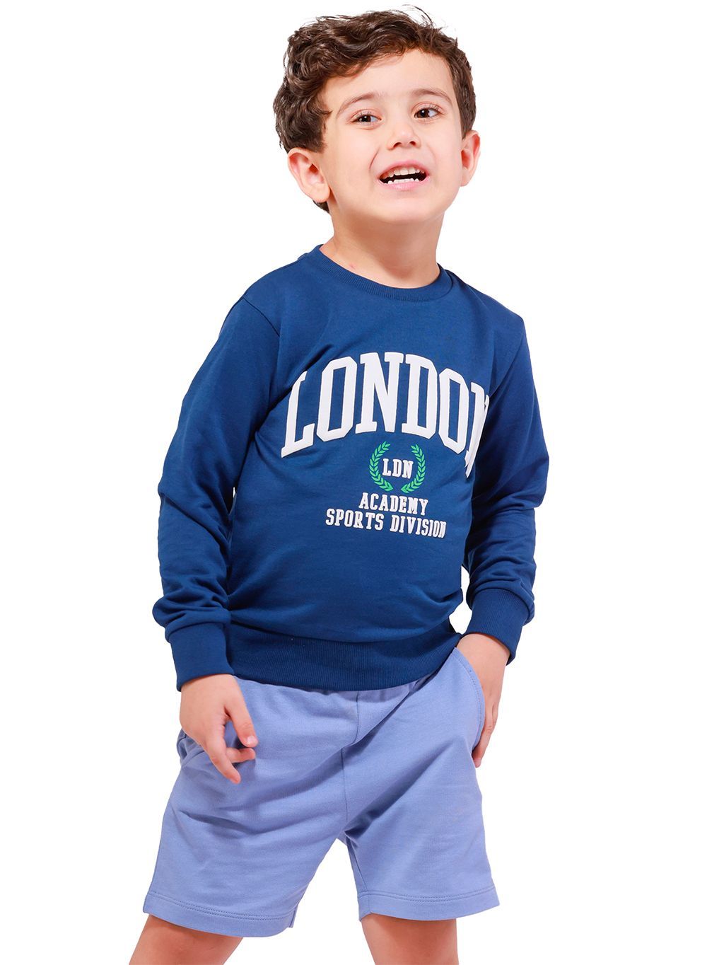 Nuego - London Printed Boy's Sweatshirt - Blue