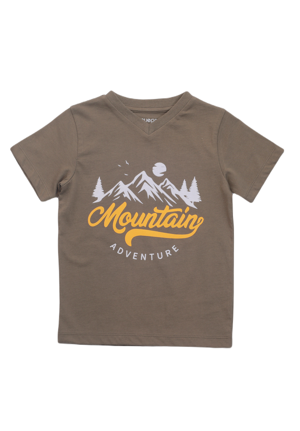 Nuego - Boys Mountain Printed T-Shirt - Brown