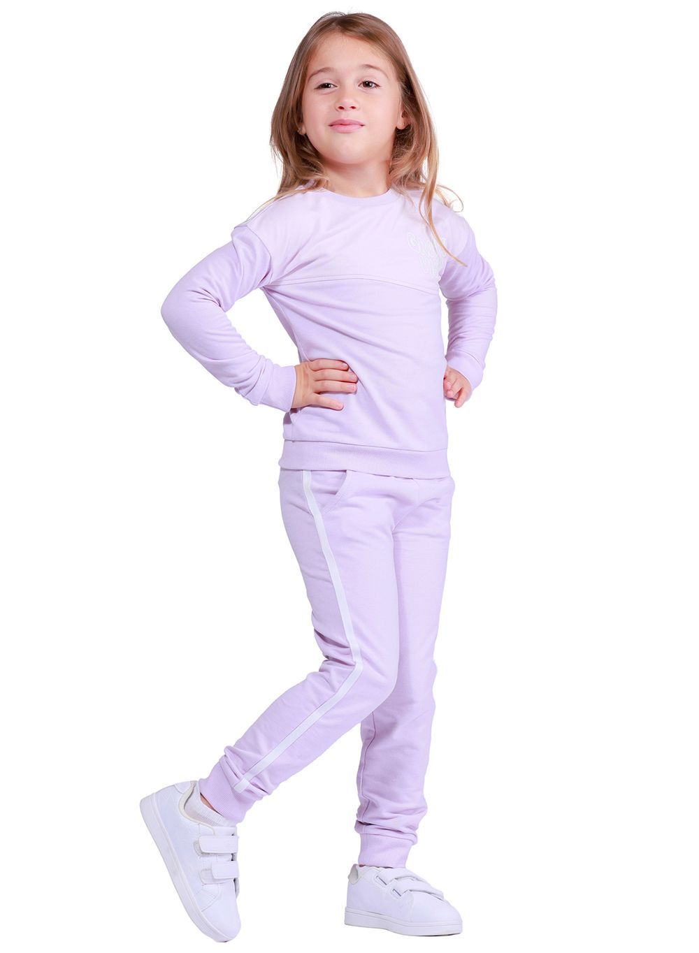 Nuego - 2pc-Set - Girl's Sweatshirt And Joggers - Purple