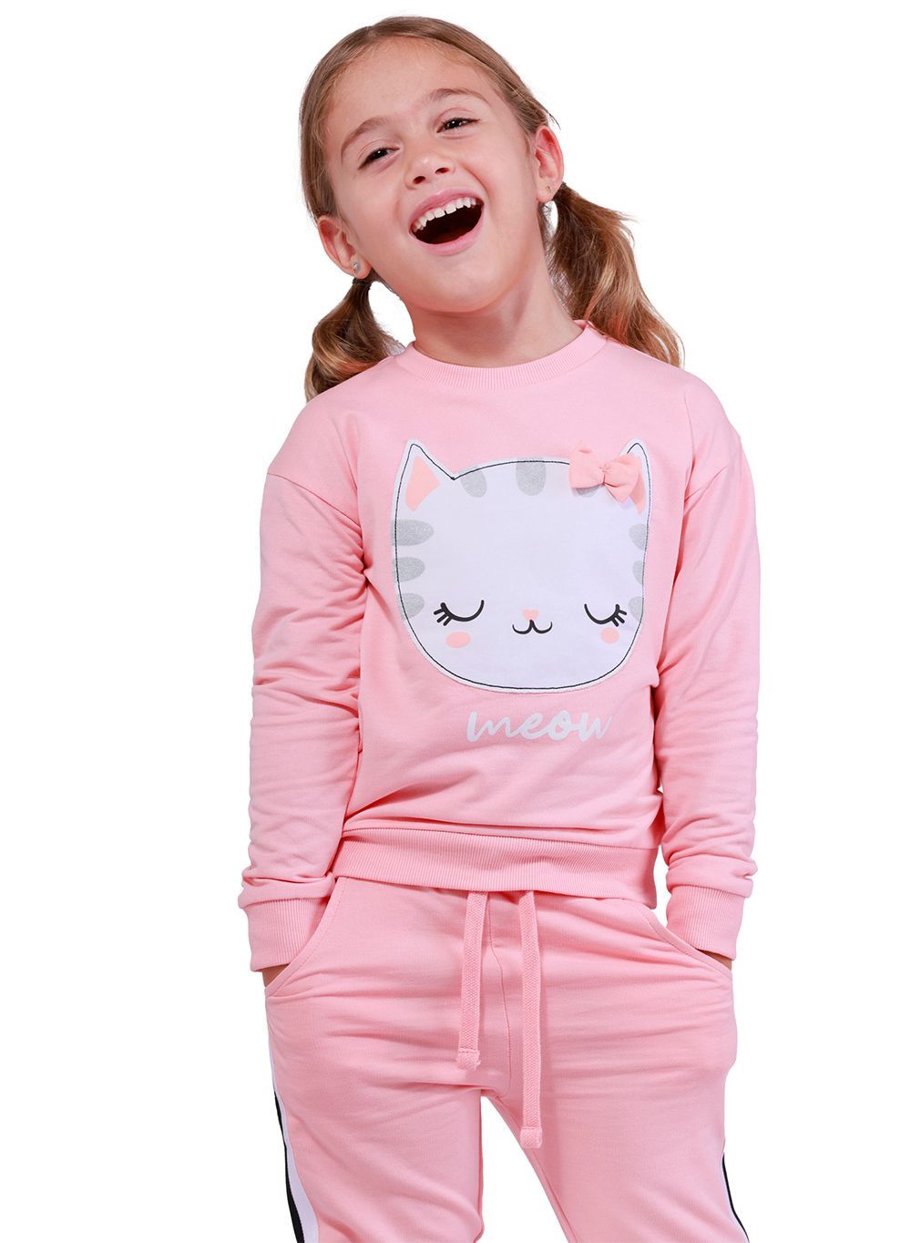 Nuego - Girls Embroidered Sweatshirt - Pink