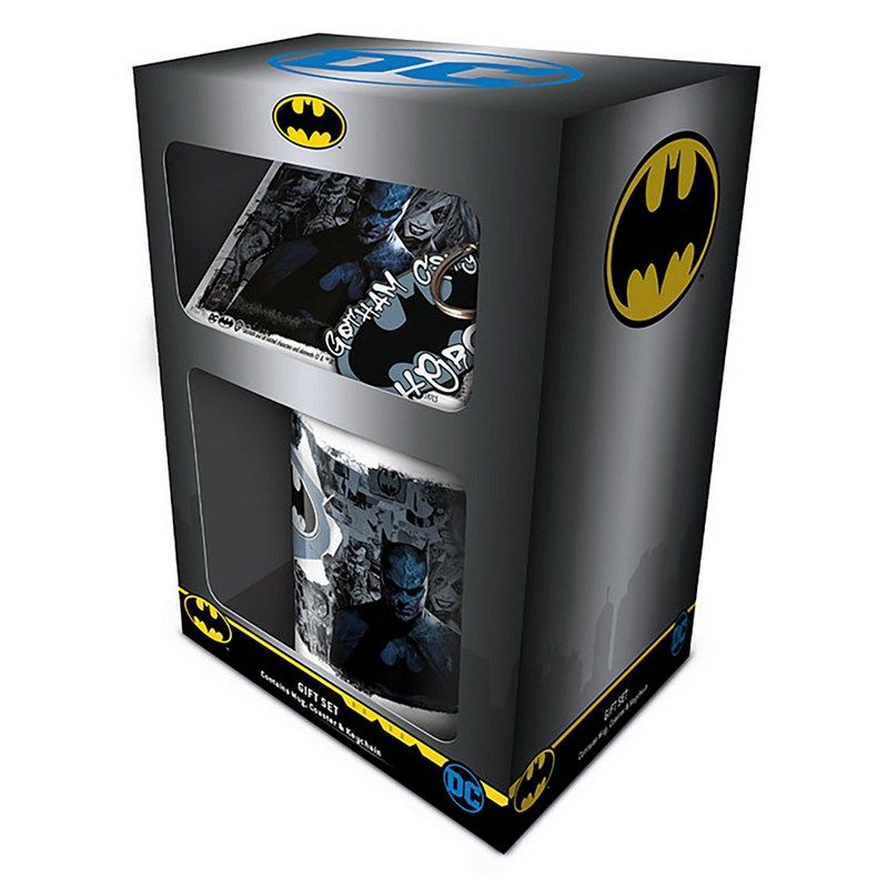 Pyramid International - Batman - Graffiti Hero - Mug Coaster Keychain Gift Set