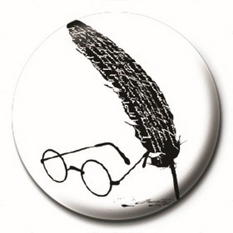 Pyramid International - Harry Potter Glasses & Feather Button Badge