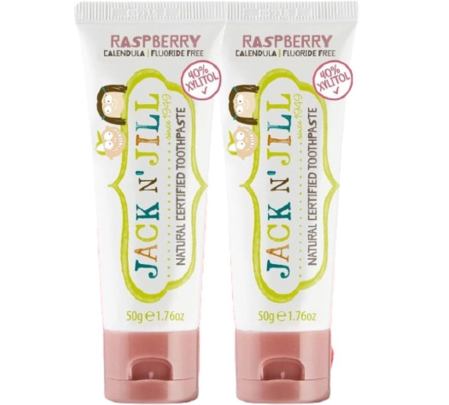 Jack N' Jill Kids - Natural Toothpaste - Raspberry - 50 g - Pack of 2