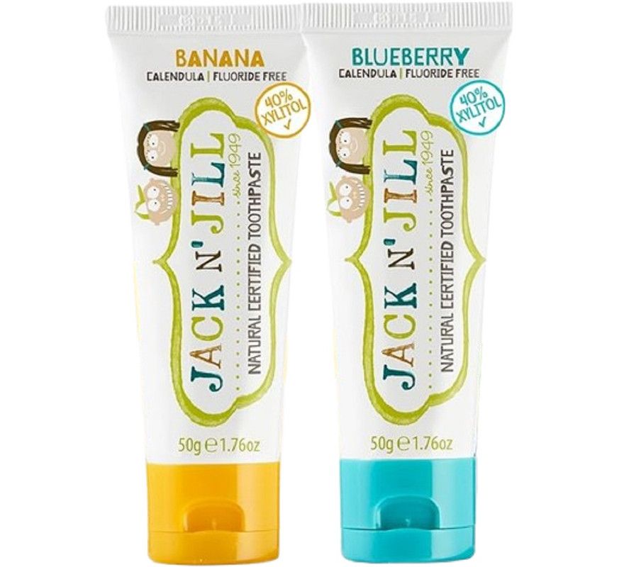 Jack N' Jill Kids - Natural Toothpaste - Banana And Blueberry - 50 g - 2pcs