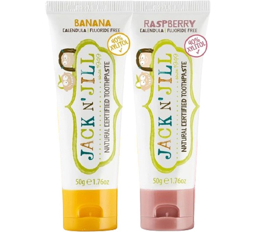 Jack N' Jill Kids - Natural Toothpaste - Banana And Raspberry - 50 g - 2pcs