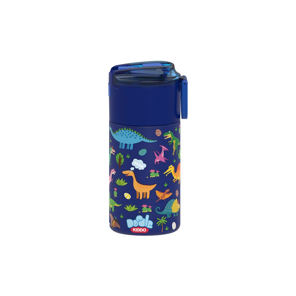 Doodle Kiddo - Stainless Steel Water Bottle - Dinosaur - 450 ml