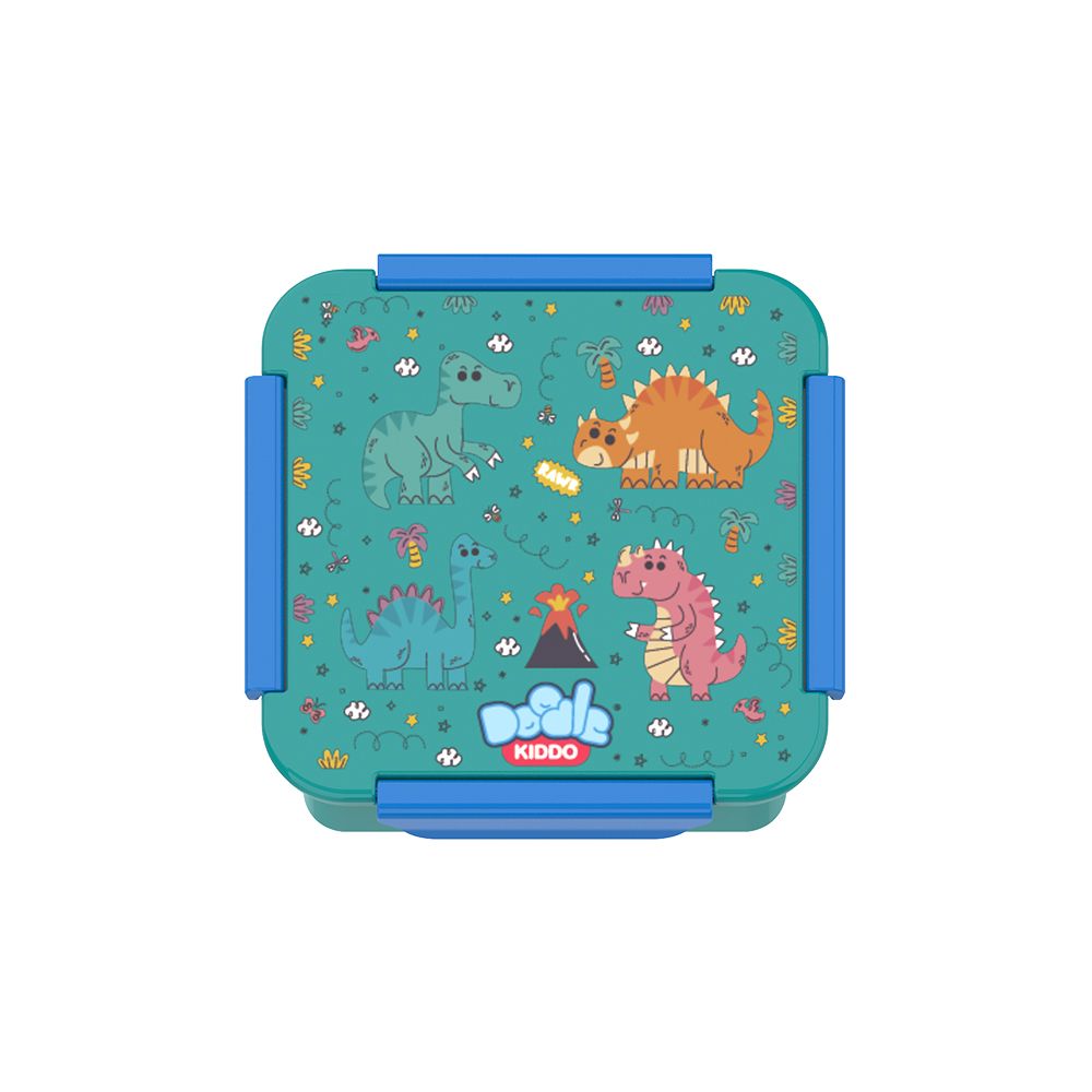 Doodle Kiddo - Dinosaur Themed Lunch Box - Green