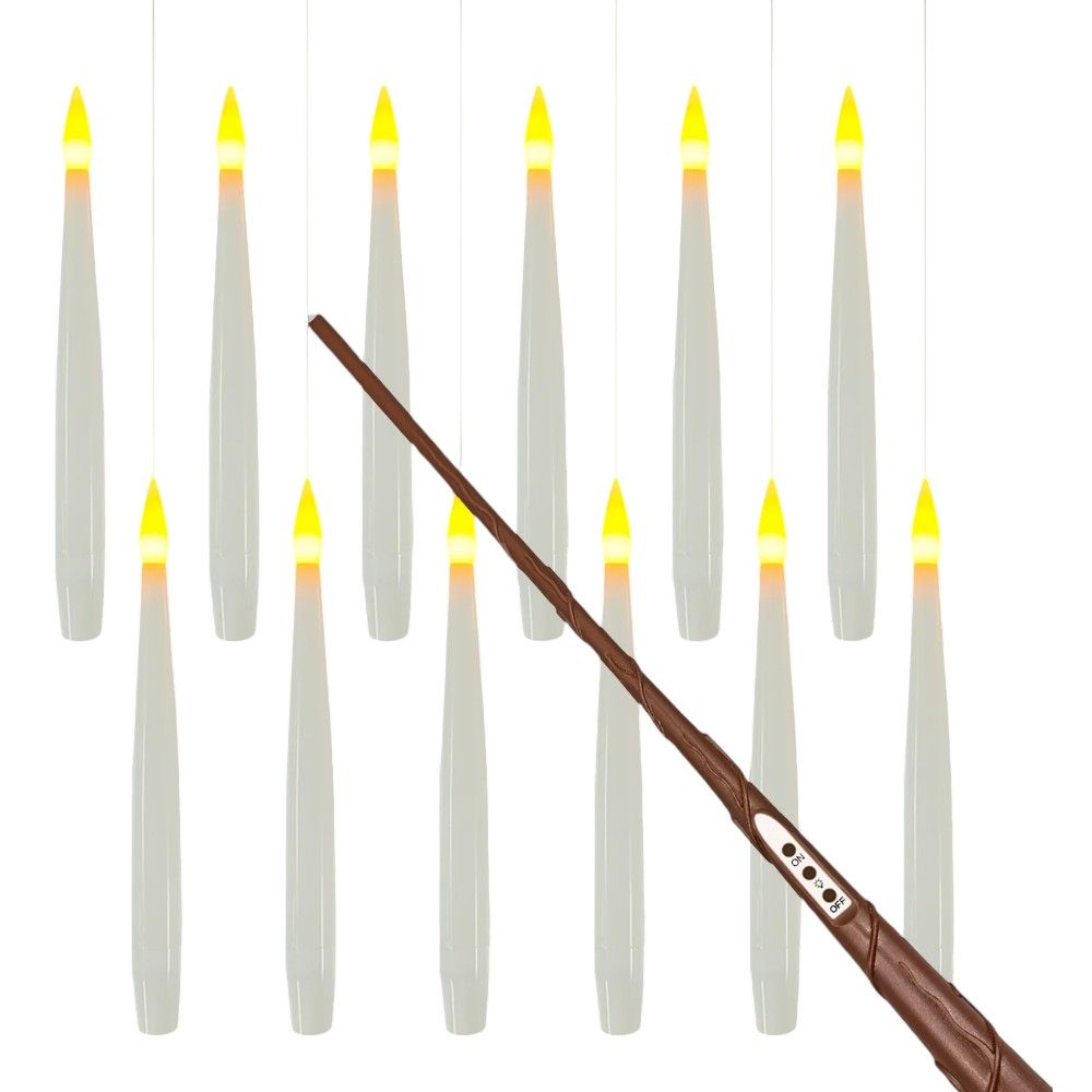 Doodle Kiddo - Harry Potter Floating Candles With Magic Wand - 13 Pcs