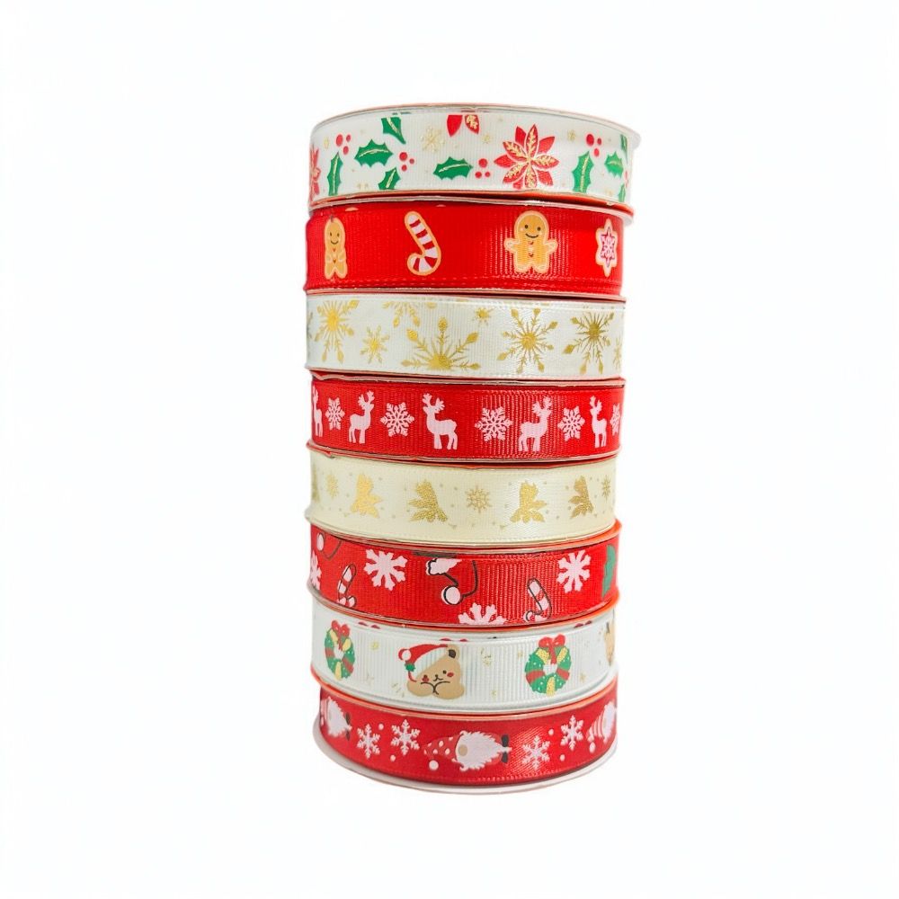 Doodle Kiddo - Merry Christmas Festive Ribbon Set - 8 Pcs