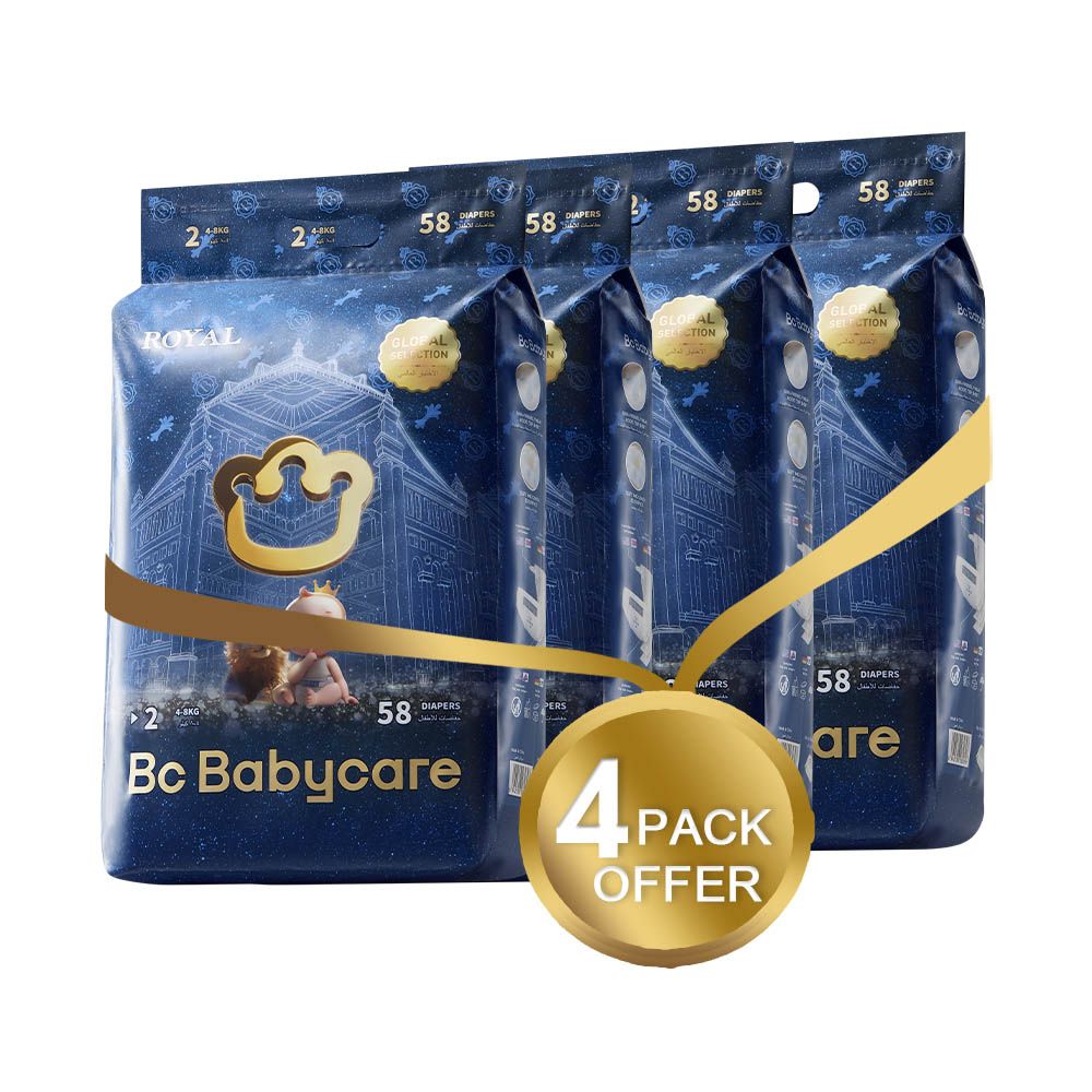 Babycare - Royal Baby Diapers Size 2 4-8Kg - Super Mega Pack of 4 - 232pcs