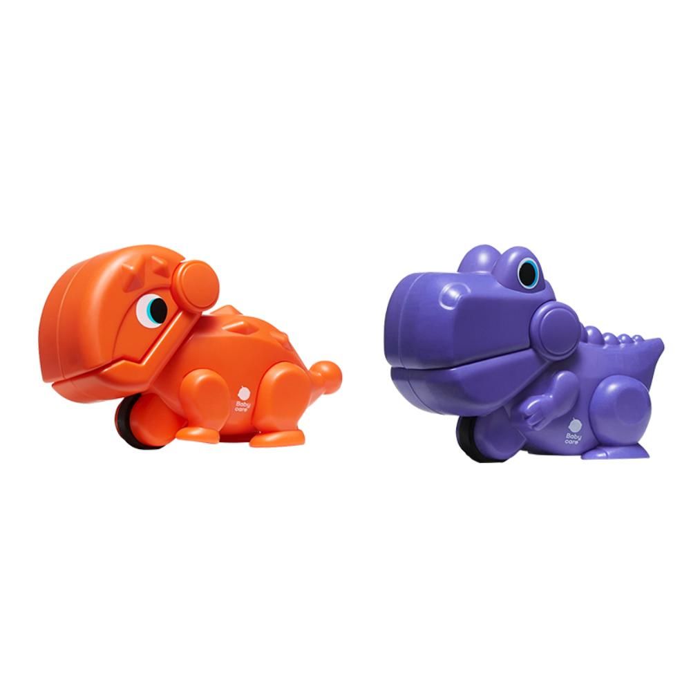 Babycare - Mini Car Toy - Dino - Purple/Orange - Pack of 2