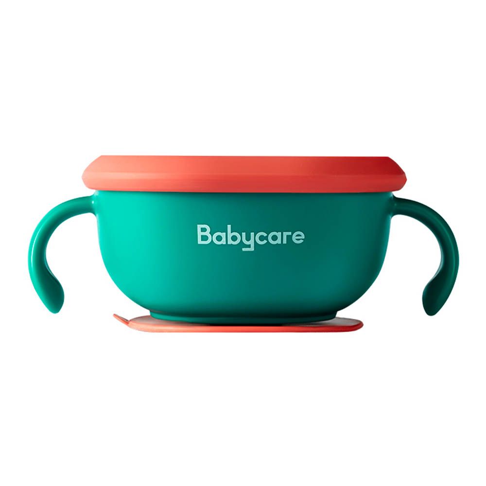 Babycare - 3-In-1 Non-Slip Base Portable Snack Bowl - Green