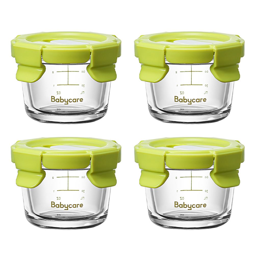 Babycare - Food Storage Container Set 4pcs - Mustard Green