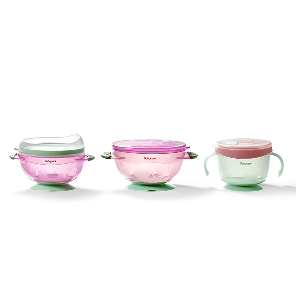 Babycare - Suction Bowls Set Weir - Powder Pink