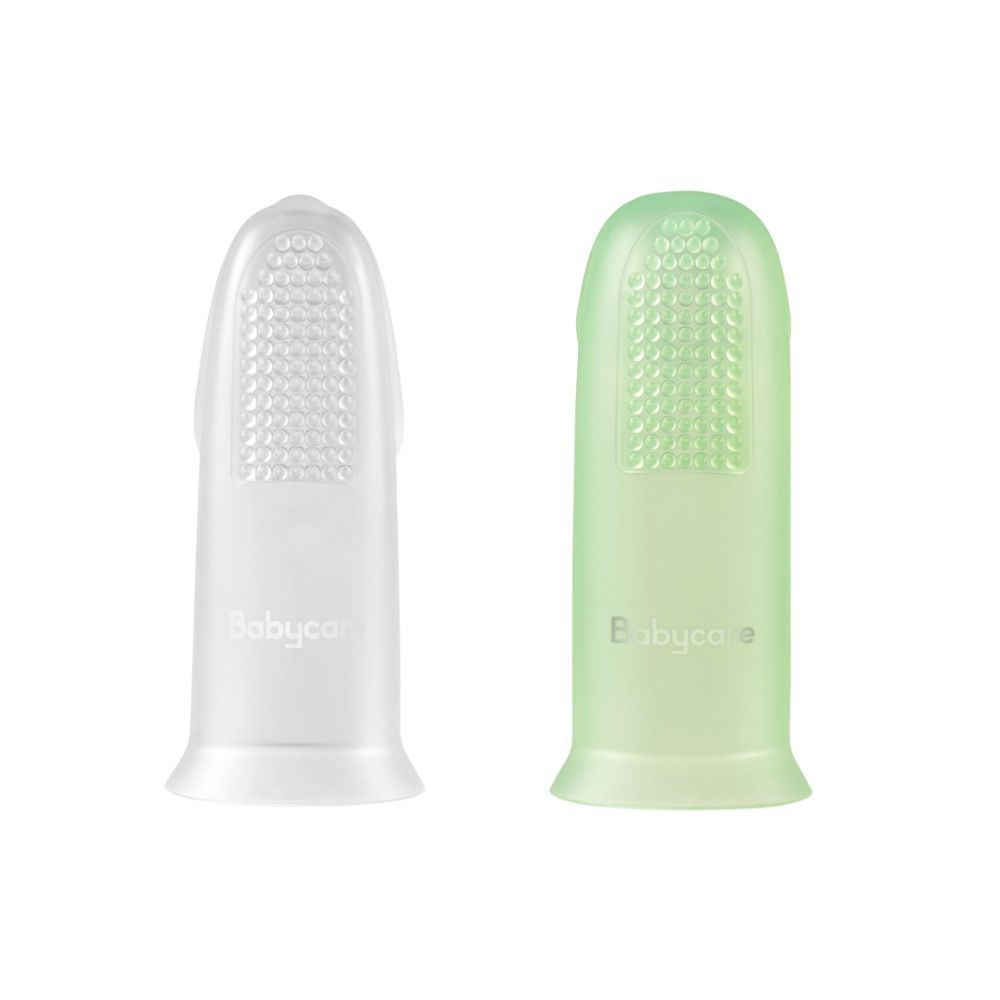 Babycare - Baby Finger Toothbrush - White/Green - 2 Pcs