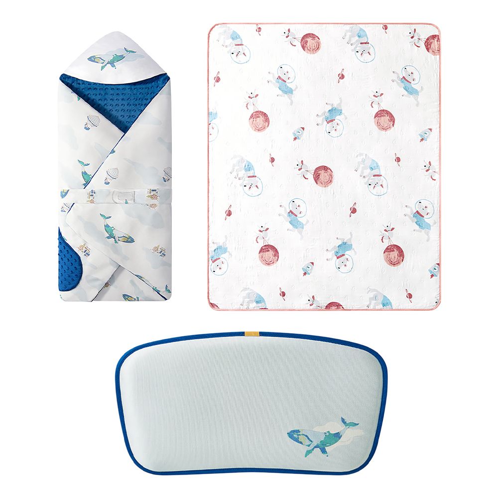 Babycare - Soothing Quilt, Cooling Pillow And Puppy Blanket