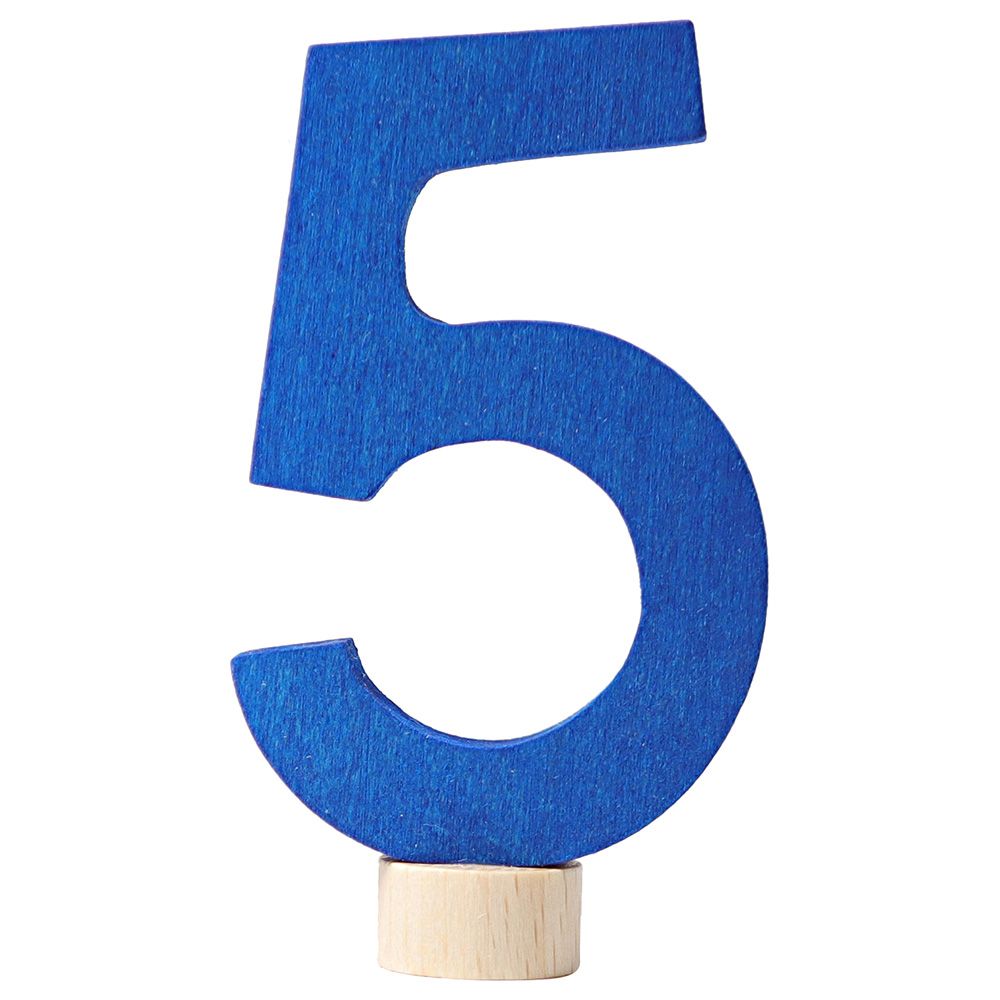 Grimm's - Decorative Number 5 - Blue