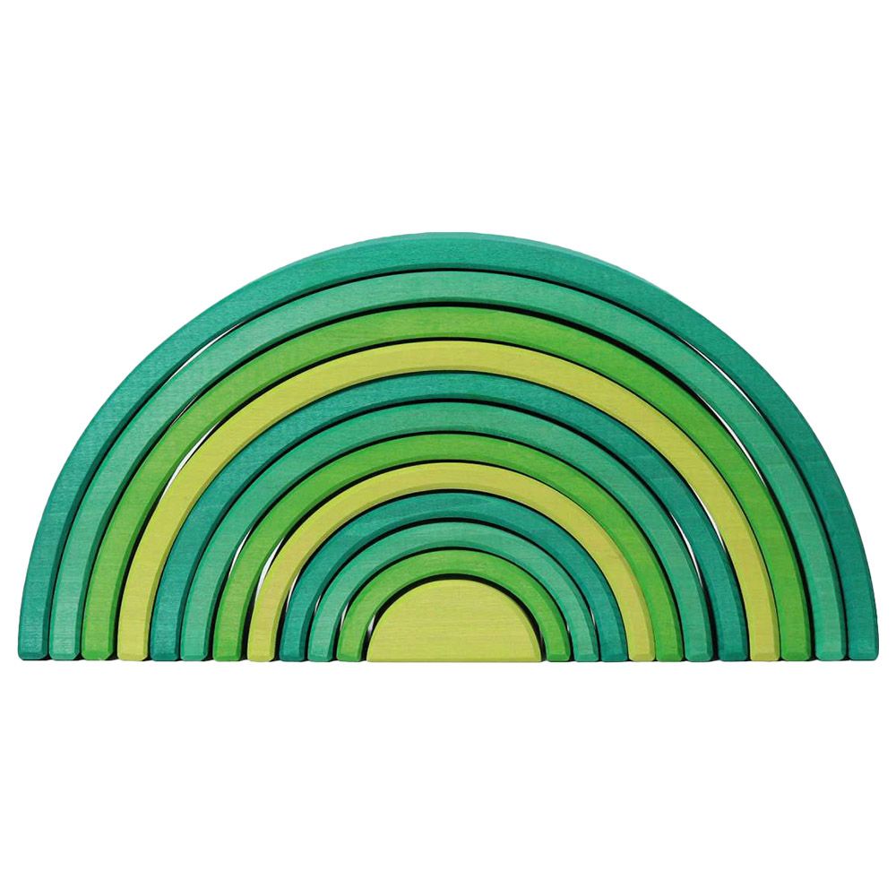 Grimm's - Stacking Rainbow Toy - Large - 12pcs - Forest Green