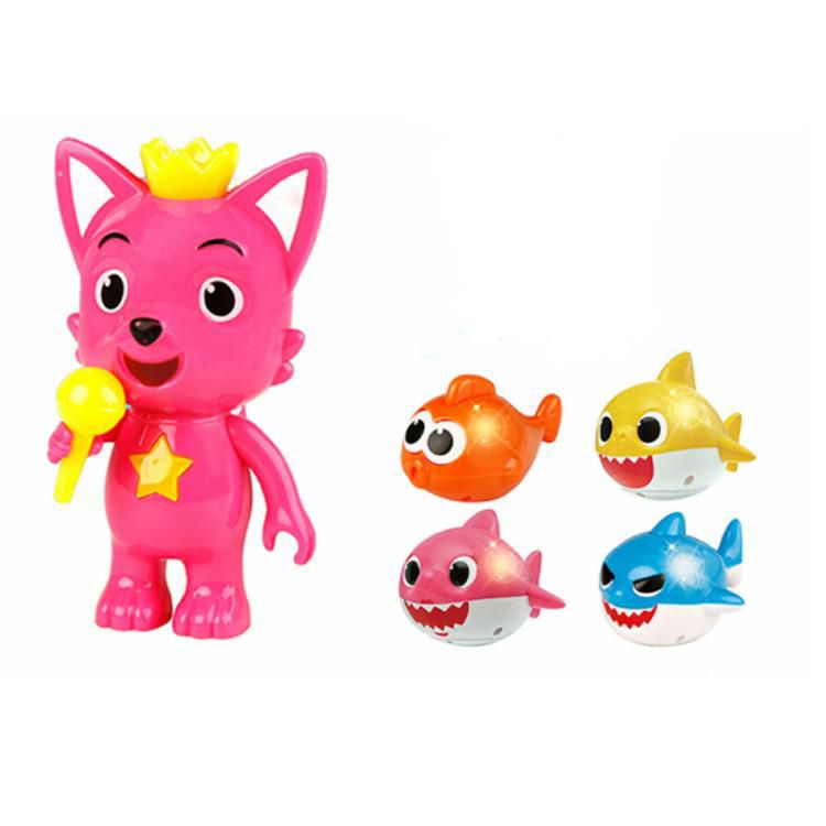 Brain Giggles - Adventure Baby Shark Bath Toy Set - 5 Pcs