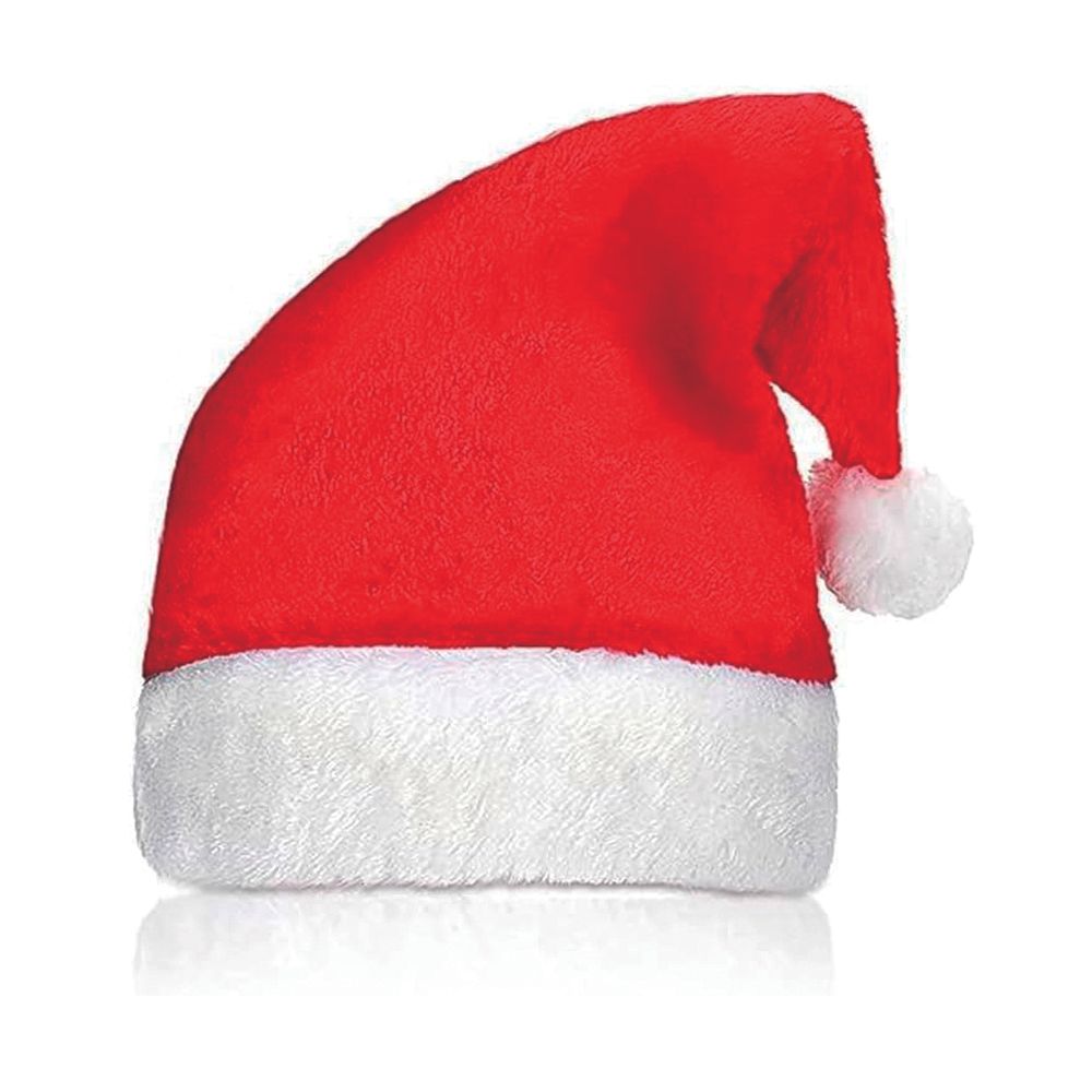 Brain Giggles - Santa Claus Christmas Hat For Adults - Red/White