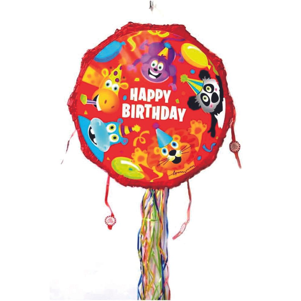 BrainGiggles - Happy Birthday Animals Pinata - Multicolor