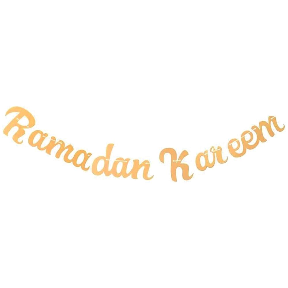 BrainGiggles - Ramadan Kareem Mubarak Decoration Garland - Gold