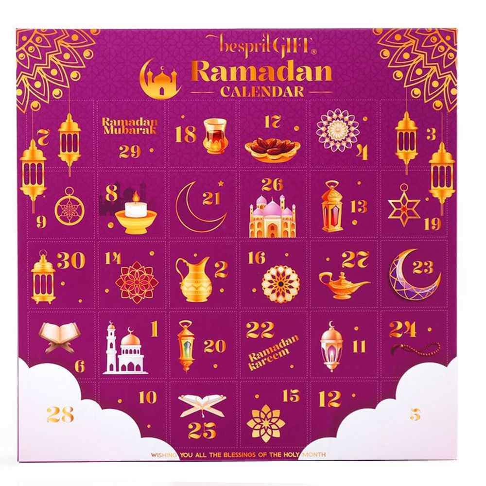 Brain Giggles - Ramadan Advent Calendar Toy Gift Box - Purple - 30 Pcs