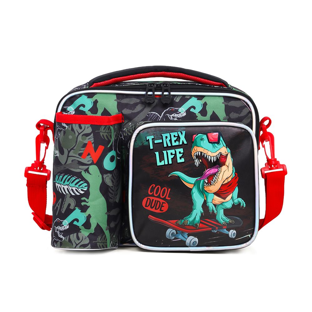 Eazy Kids - Lunch Bag With Bottle Holder - Dinosaur