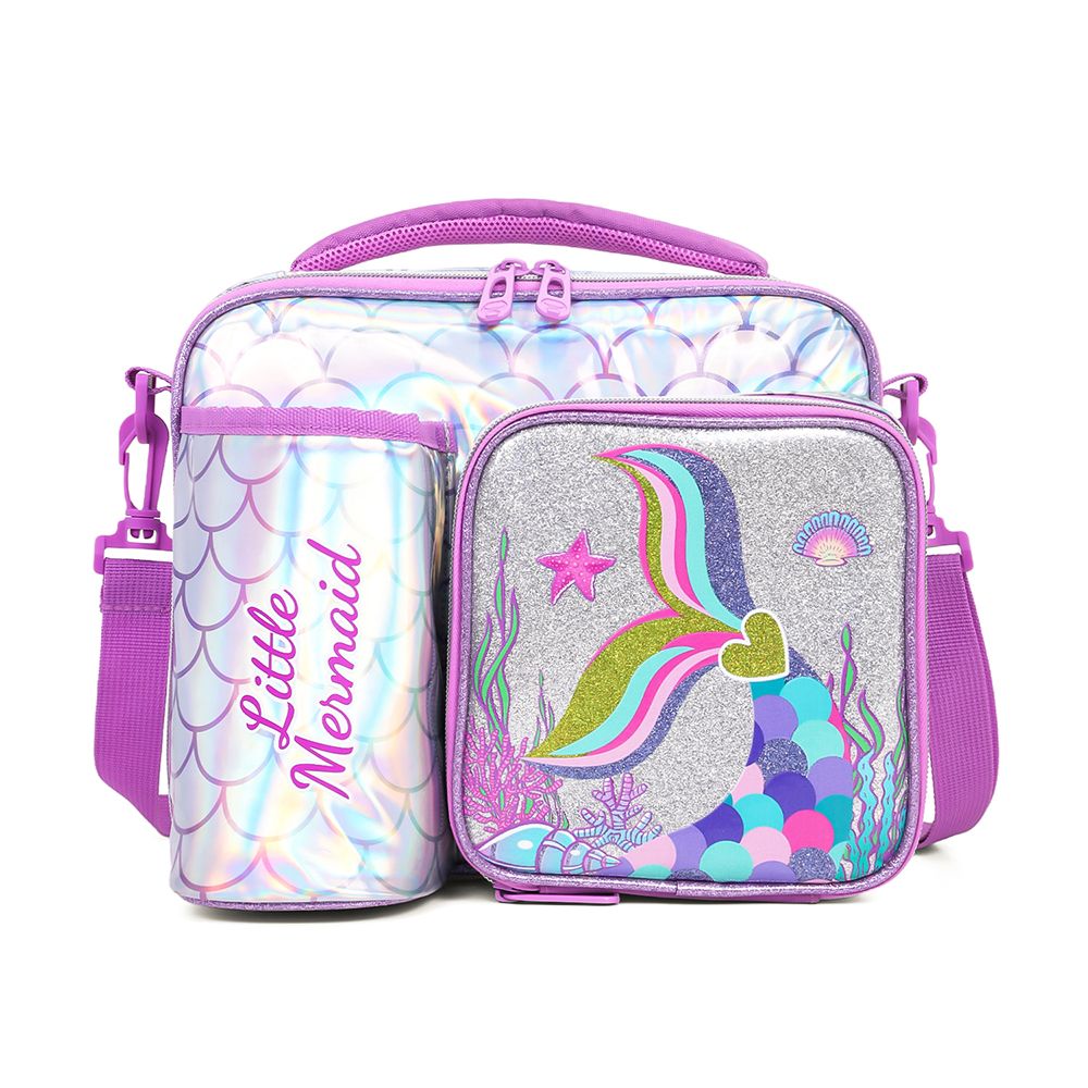 Eazy Kids - Lunch Bag With Bottle Holder - Mermaid Chrome