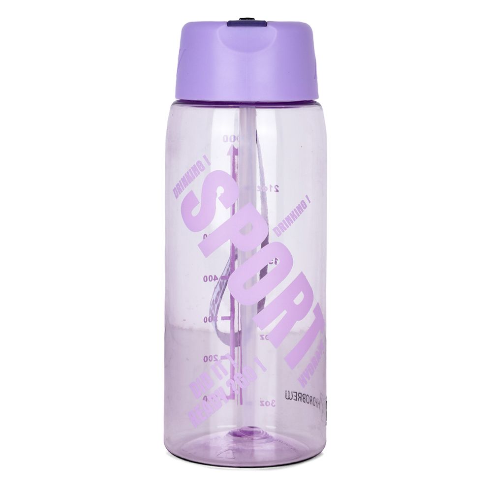 Hydrobrew - Water Bottle with Grab String 800ml - Purple