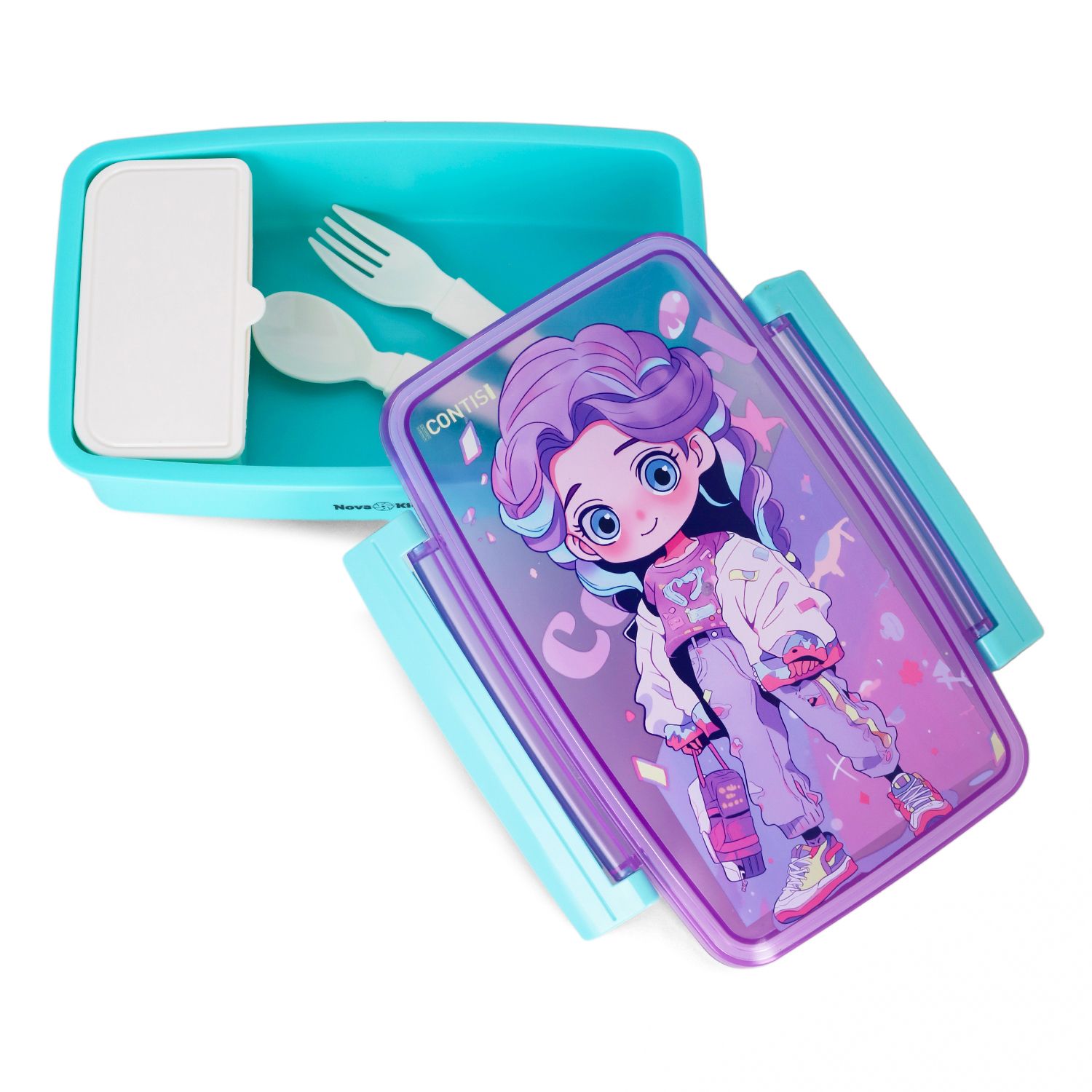 Nova Kids - Bento Lunch Box with Spoon & Fork - Cite Girl