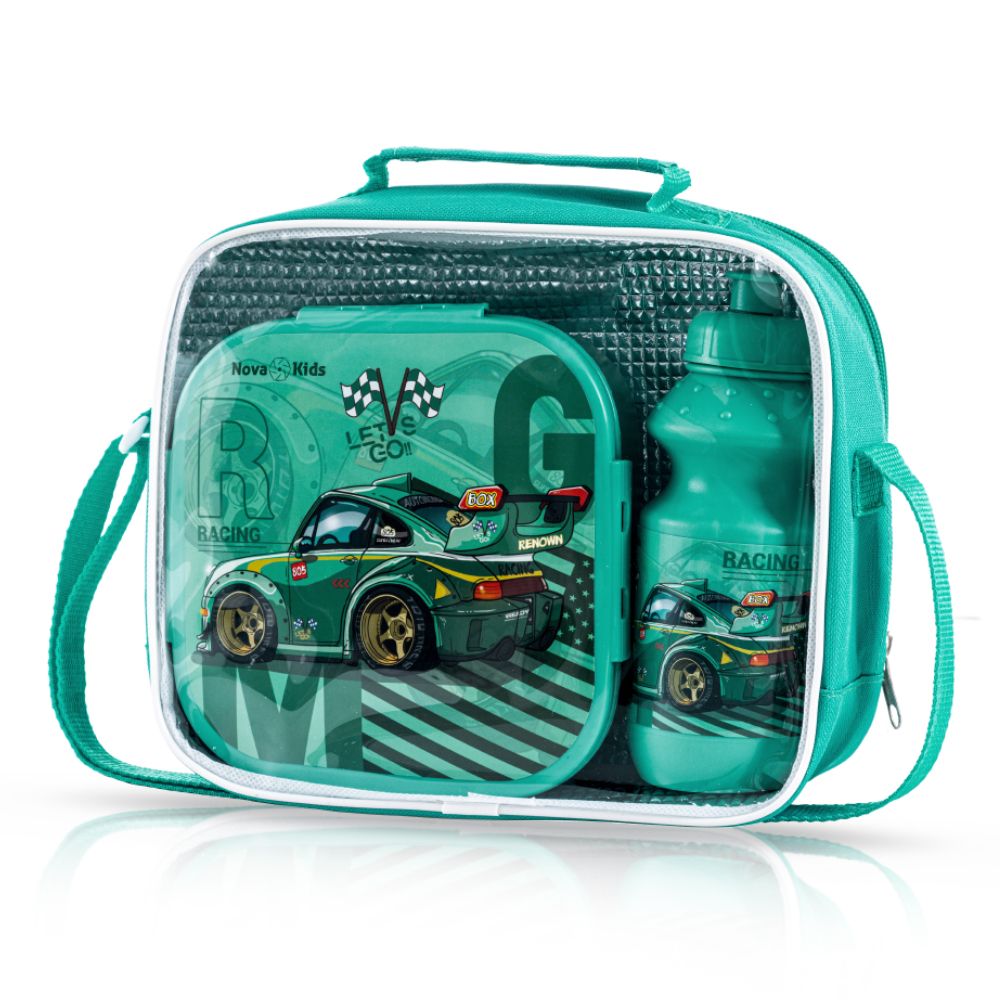 Nova Kids - School Lunch Kit Combo - 3pcs Set - Racing