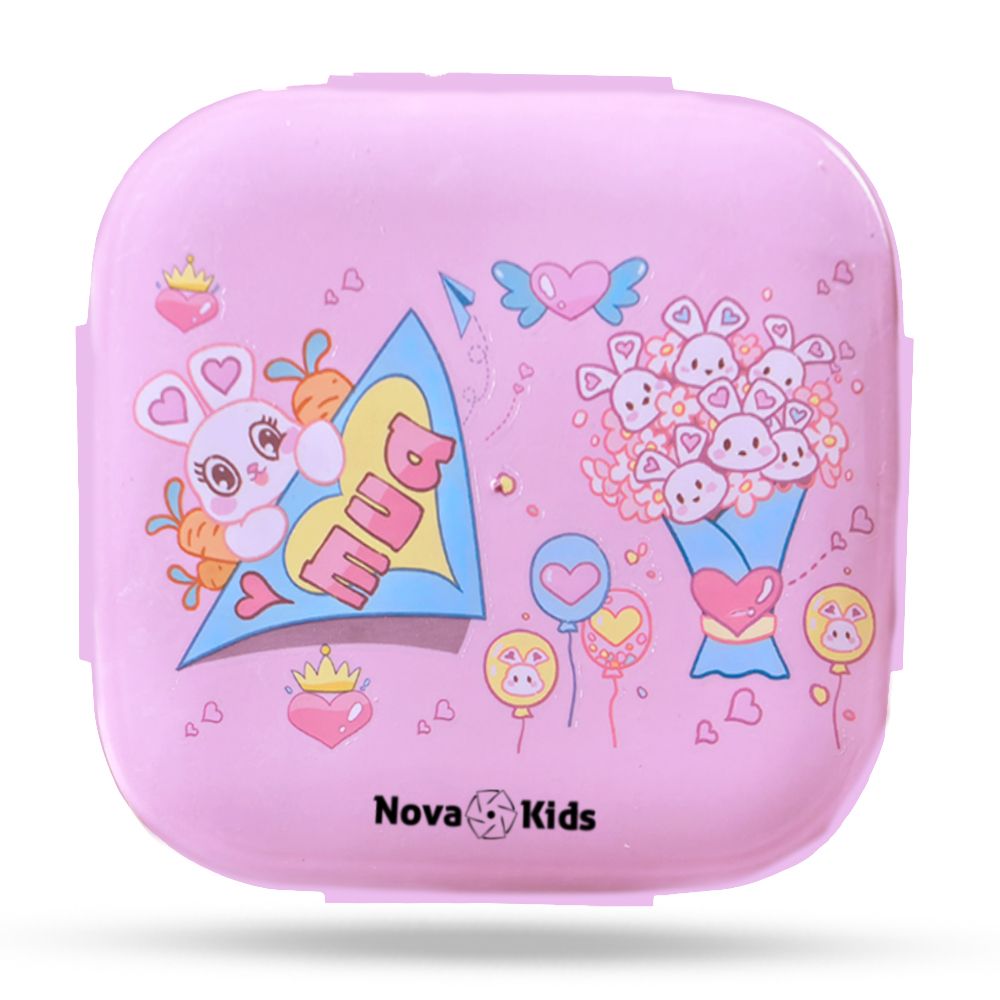 Nova Kids - Square Bento Lunch Box 1000ml - Love Pink