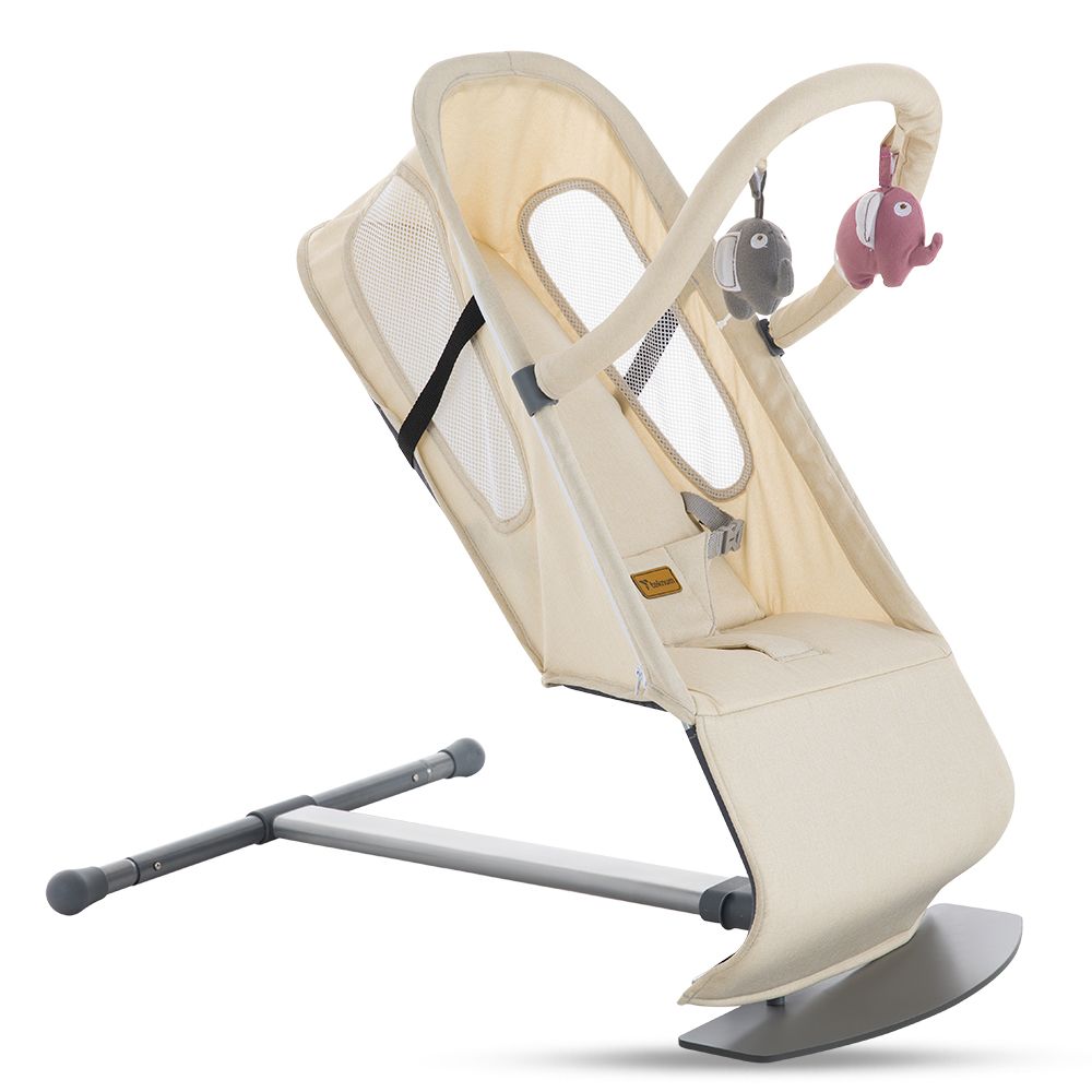 Teknum - Baby Bouncer With Grab Toys - Ivory