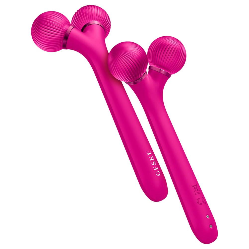 Geske - 4-in-1 Electric Sonic Facial Roller - Pink