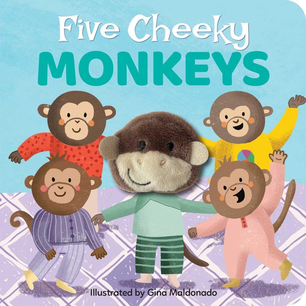 Five Cheeky Monkeys Finger Puppet Book