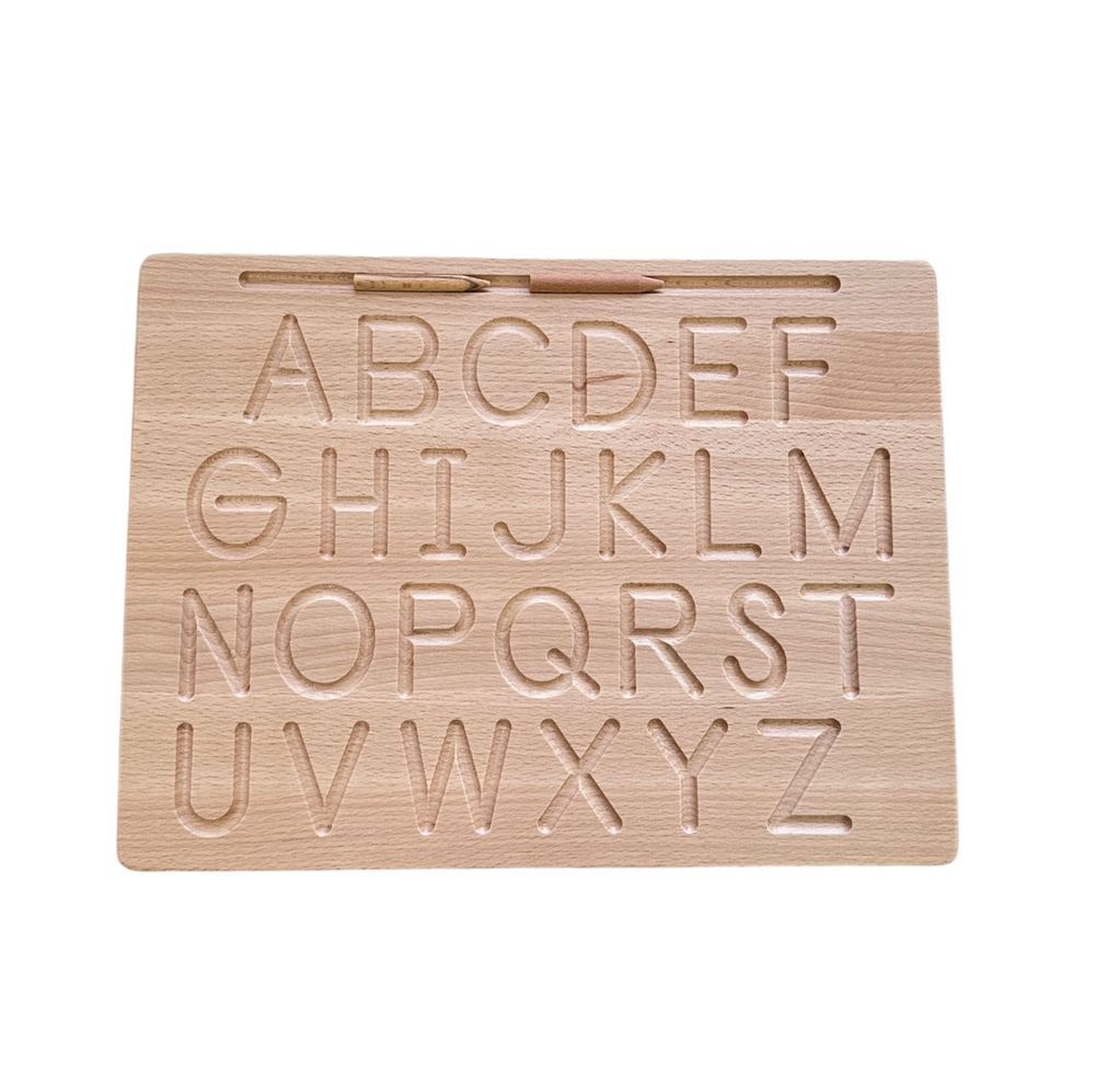 Edu Fun - Alphabet Board - Natural - 3 Pcs - Capital