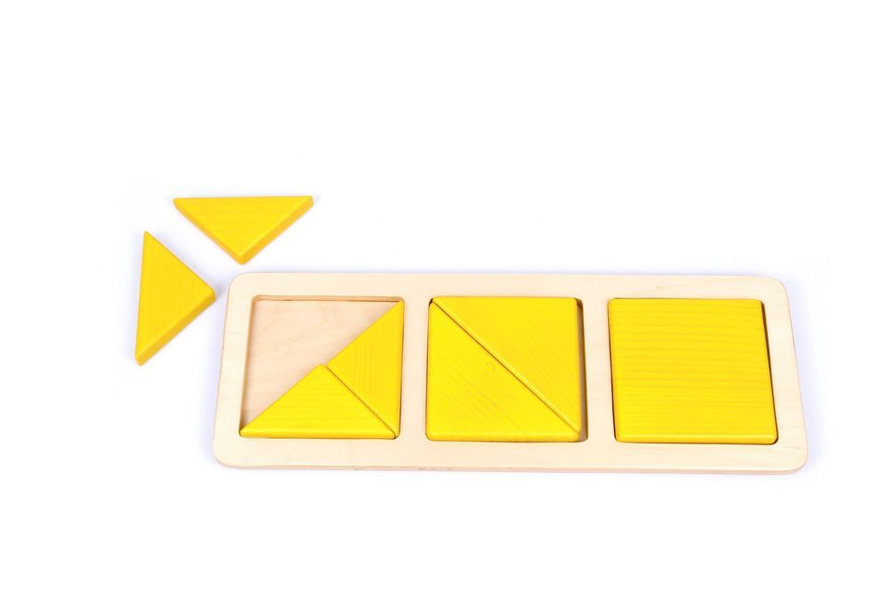 Edu Fun - Squares And Triangles Toy - 8 Pcs