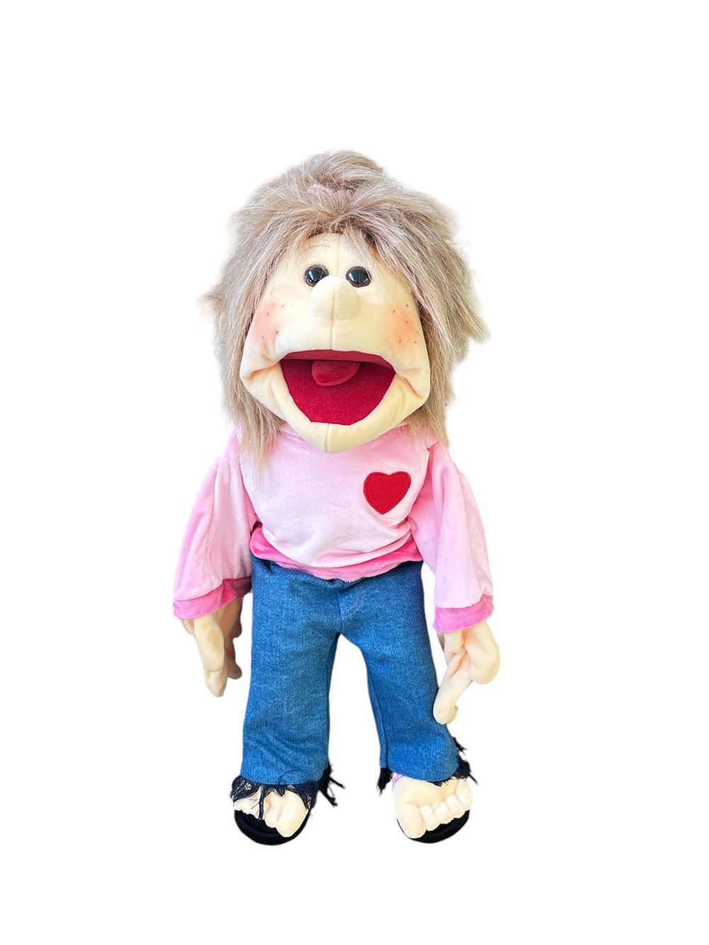 Edu Fun - Paula Puppet Girl With Shirt, Trousers And Sandals - 65cm