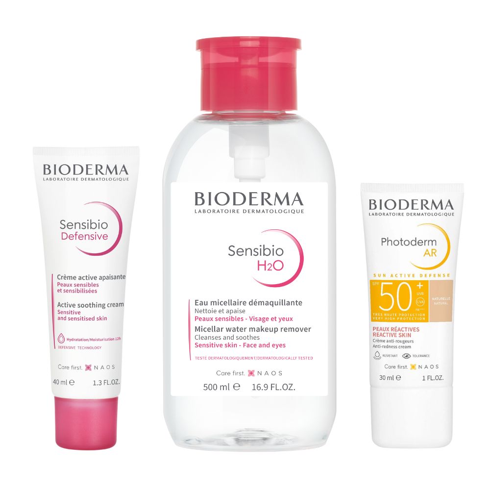 Bioderma - Dermatological Bundle For Oily To Sensitive Skin - 3 Pcs