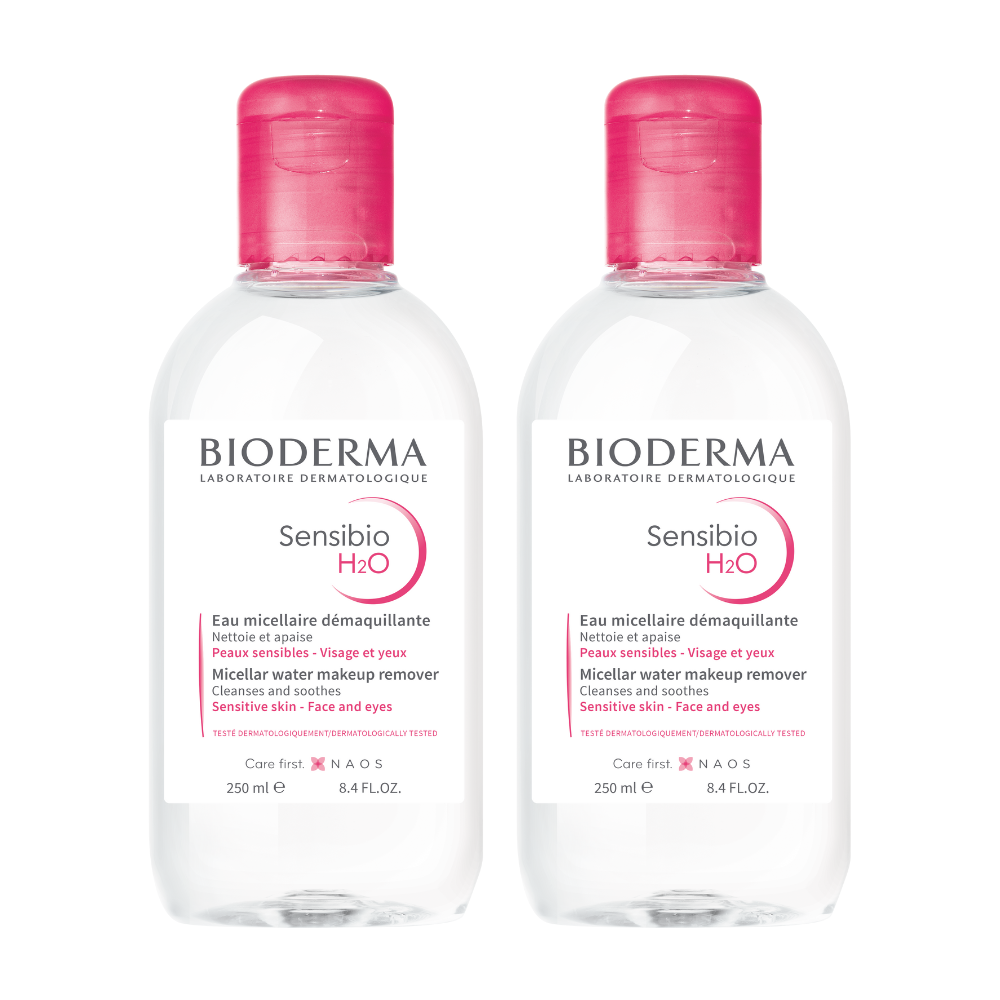 Bioderma - Sensibio H20 Micellar Water Make Up Remover Duo 250ml - Pack of 2