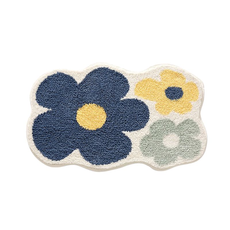 Mei Stylish - Plush Non Slip Bathroom Mat - Flower - 50x80cm