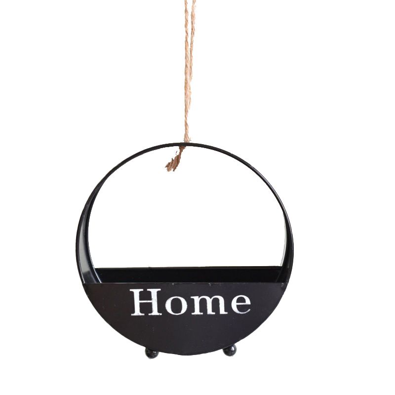 Mei Stylish - Home Round Wall Hanging Decoration - Black - 20x6cm