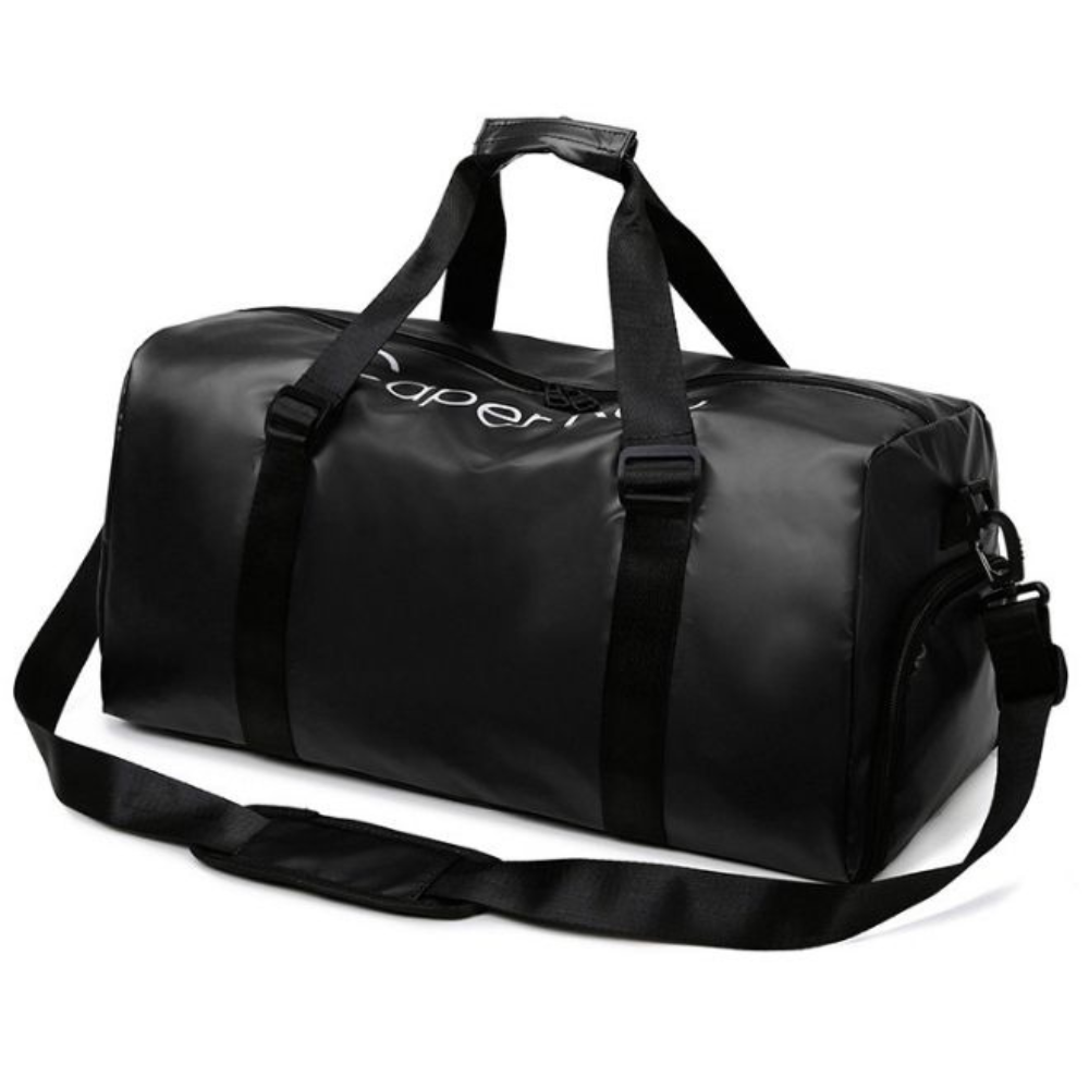 Mei Stylish - Sports Gym Duffle Bag With Shoulder Strap - Black